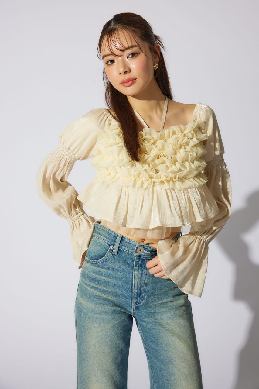 rienda「フリルオフショルブラウス」|シャツ・ブラウス|