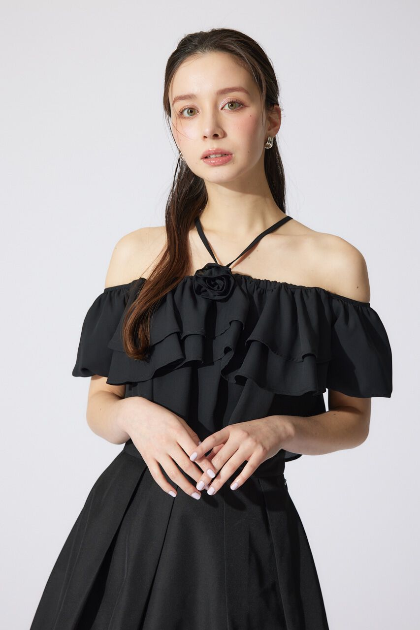 rienda「バルーンオフショルティアードブラウス」|シャツ・ブラウス|