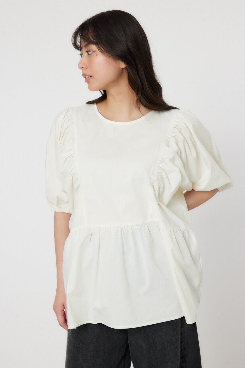 RODEO CROWNS「袖ボリュームペプラムトップス」|シャツ・ブラウス|