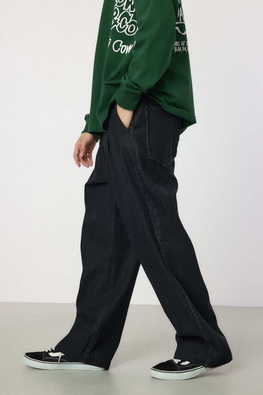 RODEO CROWNS「フリンジストレートデニムパンツ」|デニム|