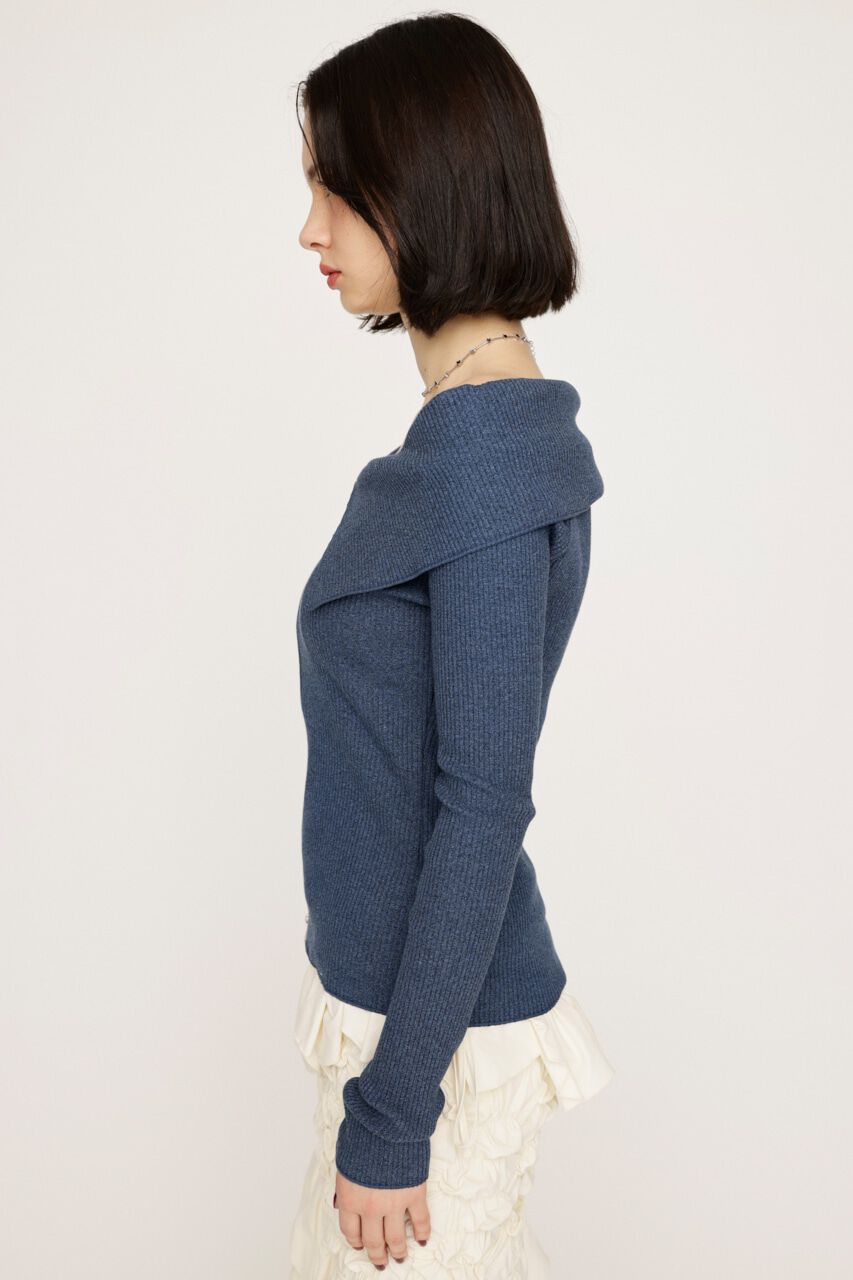 SLY「OFFSHOULDER FRONT ZIP トップス」|Tシャツ・カットソー|