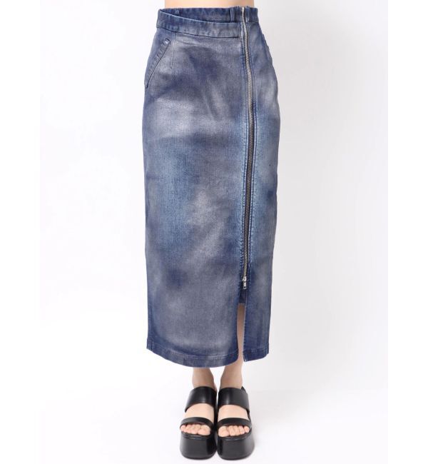CALNAMUR「GLITTER DENIM ZIP TIGHT SKIRT/グリッターデニムジップタイトスカート」|スカート|