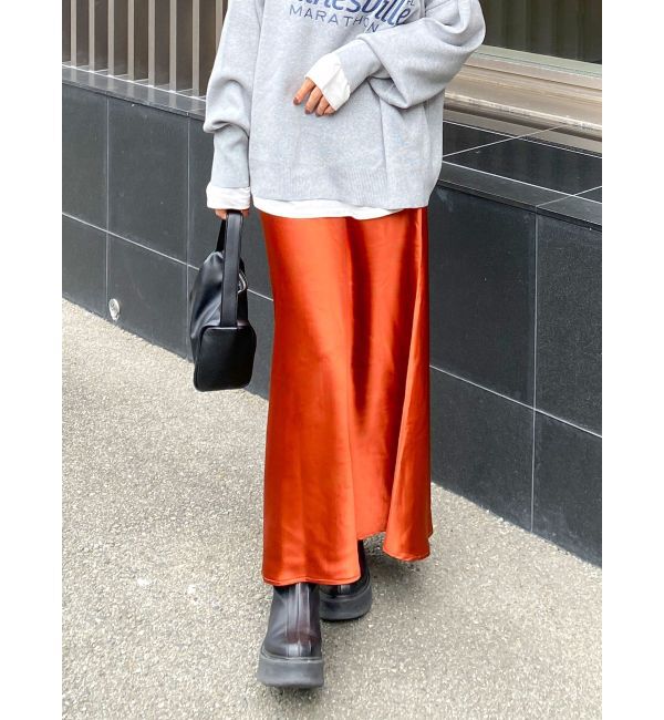 Ungrid「サテンフレアスカート」|スカート|