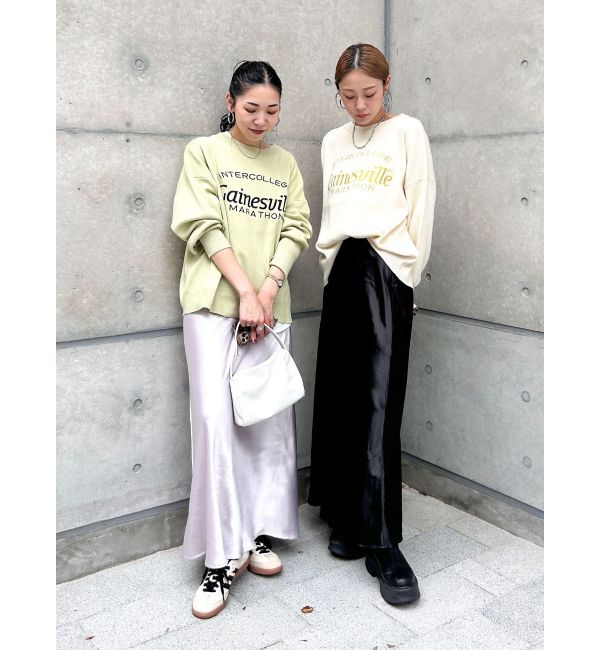 Ungrid「サテンフレアスカート」|スカート|