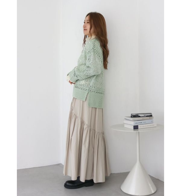 Ungrid「レーシー刺繍ルーズニット」|ニット・セーター|