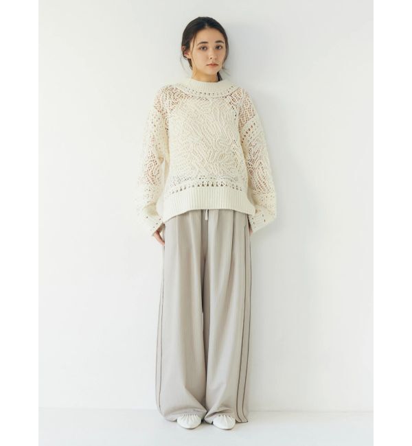 Ungrid「レーシー刺繍ルーズニット」|ニット・セーター|