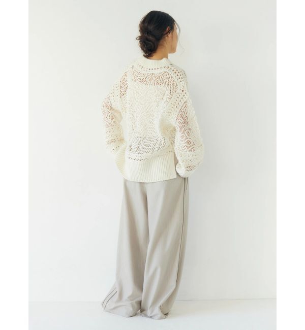 Ungrid「レーシー刺繍ルーズニット」|ニット・セーター|