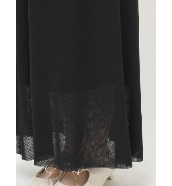 LAGUNAMOON「チュールメッシュナローフレアスカート」|スカート|