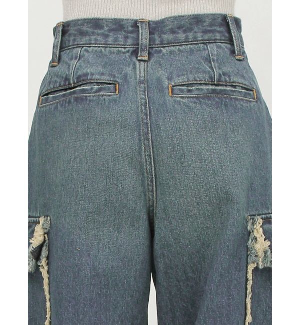EVRIS「フリンジカーゴデニムパンツ」|デニム|
