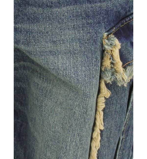 EVRIS「フリンジカーゴデニムパンツ」|デニム|