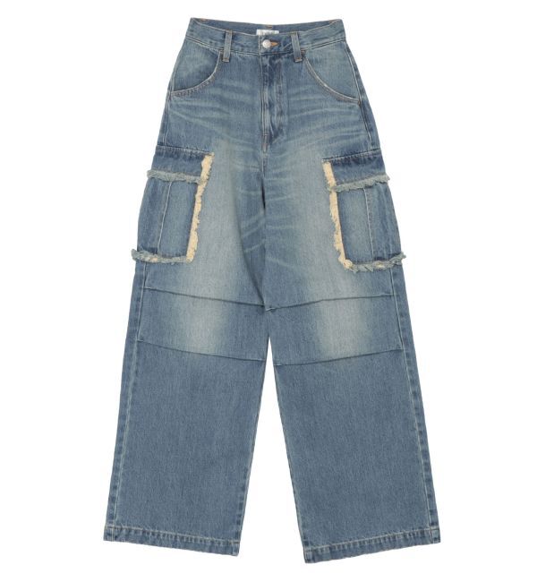 EVRIS「フリンジカーゴデニムパンツ」|デニム|