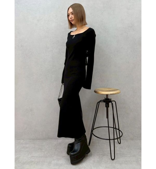 EVRIS「バックリボンロングニットワンピース」|ワンピース|