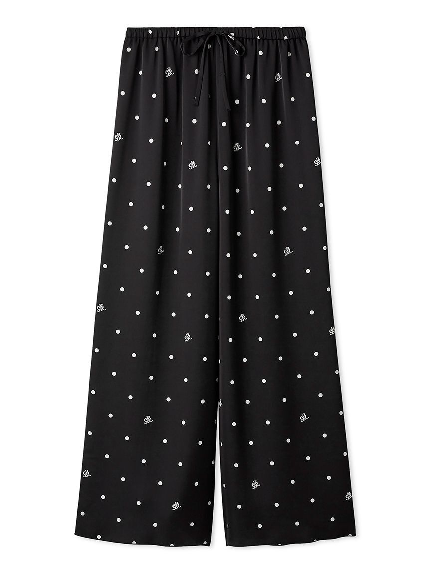 gelato pique「【JOEL ROBUCHON】ドット柄サテンロングパンツ」|ルームウェア|