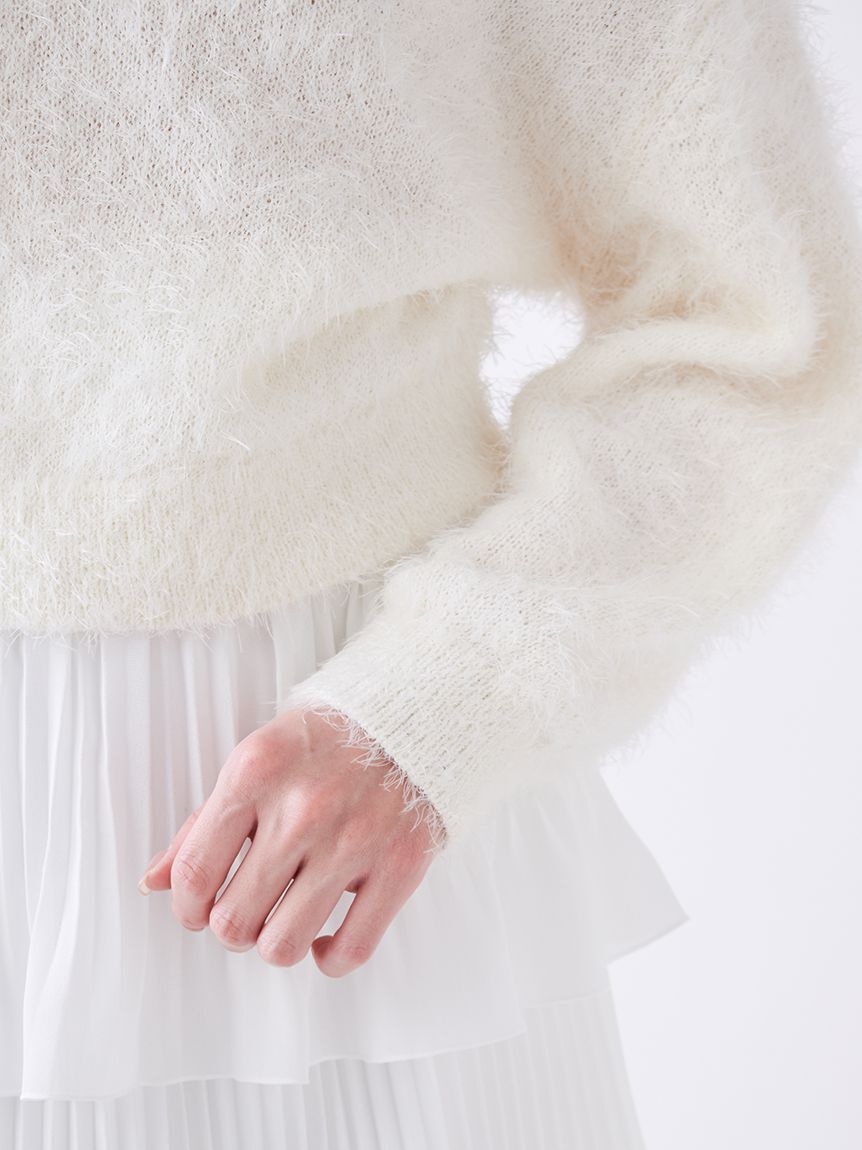 SNIDEL「ファーライクニットプルオーバー」|ニット・セーター|