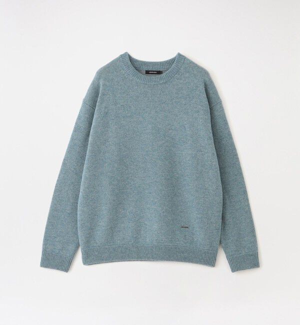 「【UNISEX】タスマニアラムウールニットプルオーバー」|ニット・セーター|サックスブルー