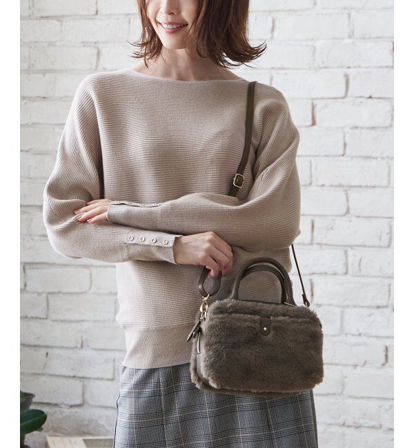 ikka「【雑誌InRed12月号掲載】エコファー2WAYミニショルダーバッグ」|その他|