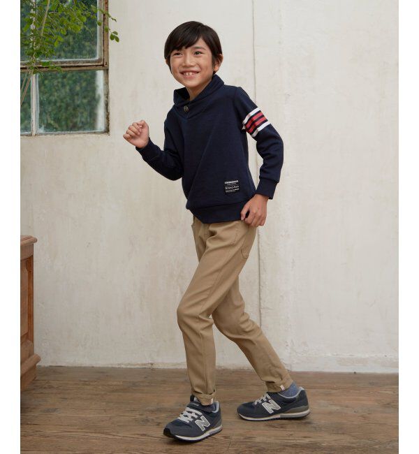 ikka kids「コンチョボタンショール襟トレーナー 2（120~160cm）」|Tシャツ・カットソー|