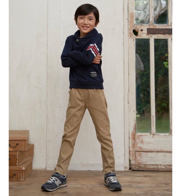 ikka kids「コンチョボタンショール襟トレーナー 2（120~160cm）」|Tシャツ・カットソー|