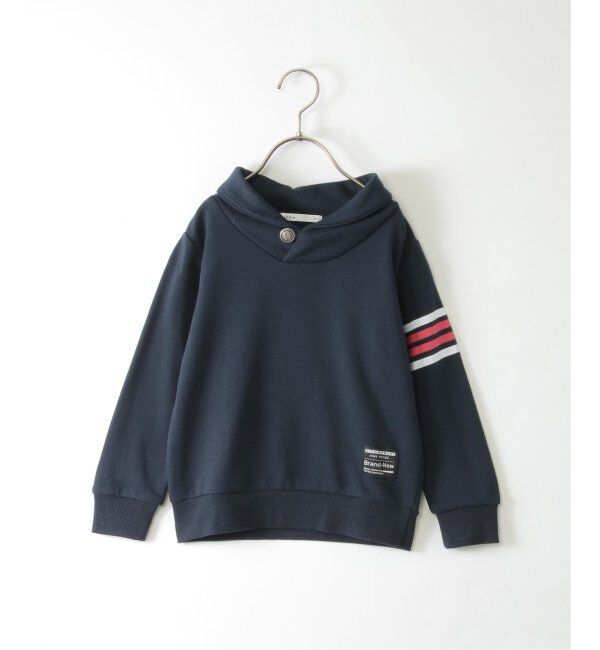 ikka kids「コンチョボタンショール襟トレーナー 2（120~160cm）」|Tシャツ・カットソー|