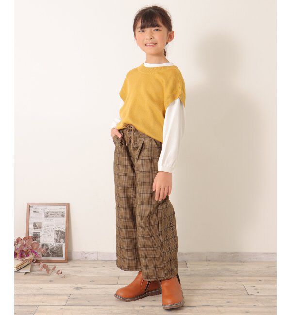 ikka kids「レースアップワイドパンツ（120~160cm）」|その他|