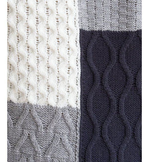 ikka「ブロックスジャガードニット」|プルオーバー|