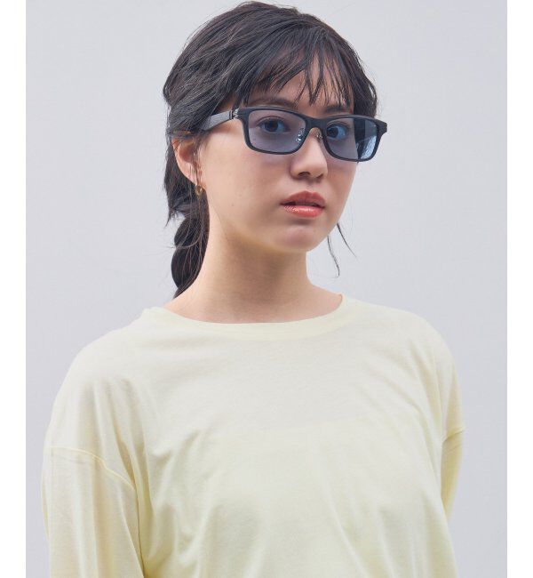  「SUNCUTGlasses/UV100%CUT サングラス レザー調 ラバーテンプル 紫外線対策 UV対策 UVカット ズレ落ち防止」|サングラス|