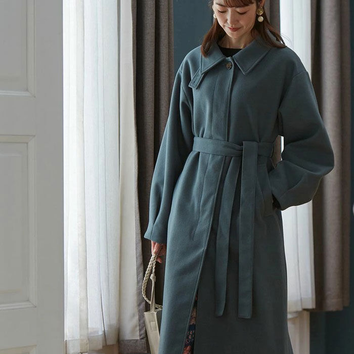 BACKYARD FAMILY「ステンカラーコート レディース ロング 通販 コート ロングコート ボリューム袖 アウター」|その他|