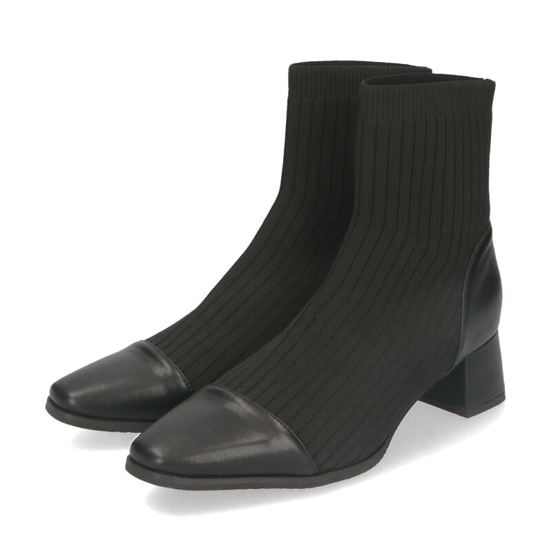 ORiental TRaffic「切替 ニット ヒールブーツ /31407 柔らかい ストレッチ」|ショートブーツ|