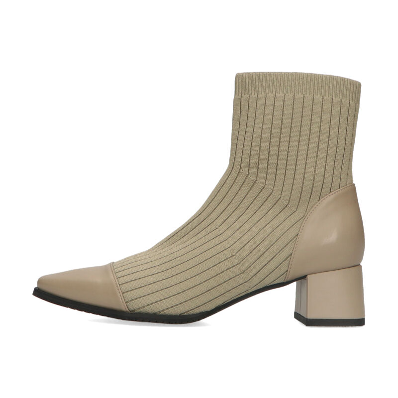 ORiental TRaffic「切替 ニット ヒールブーツ /31407 柔らかい ストレッチ」|ショートブーツ|