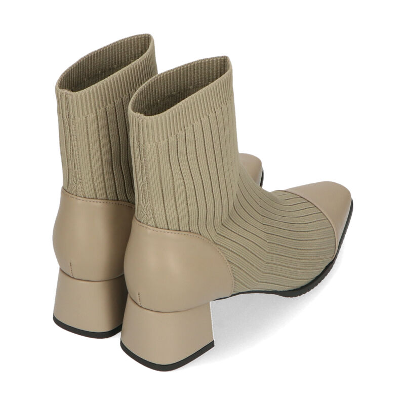 ORiental TRaffic「切替 ニット ヒールブーツ /31407 柔らかい ストレッチ」|ショートブーツ|