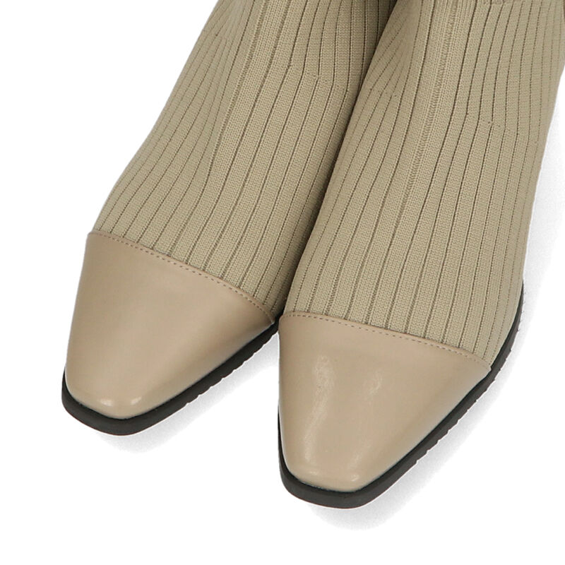 ORiental TRaffic「切替 ニット ヒールブーツ /31407 柔らかい ストレッチ」|ショートブーツ|