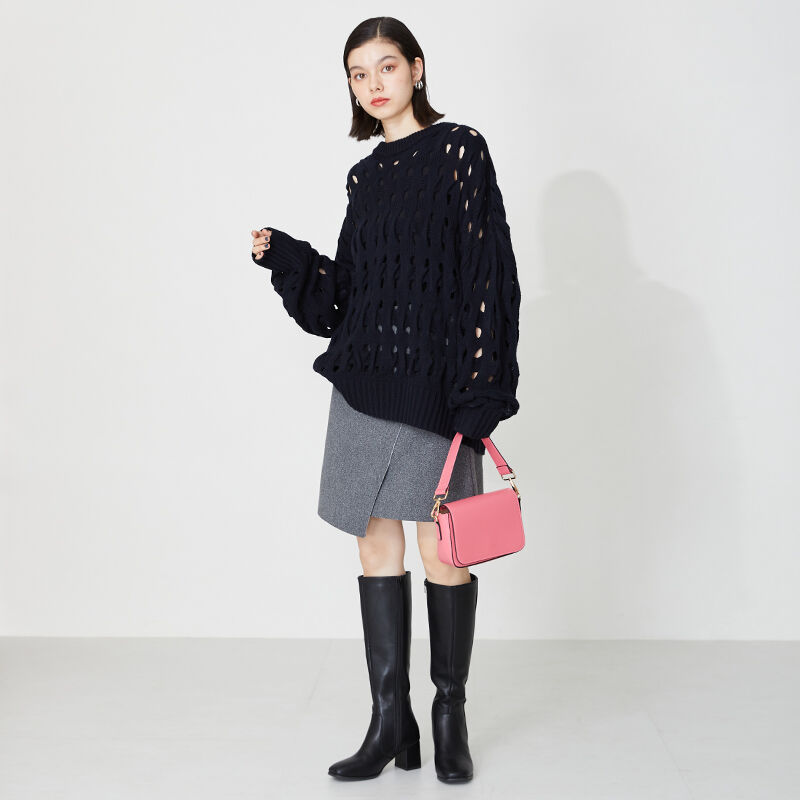 ORiental TRaffic「スクエアトゥヒールロングブーツ/31503」|ロングブーツ|