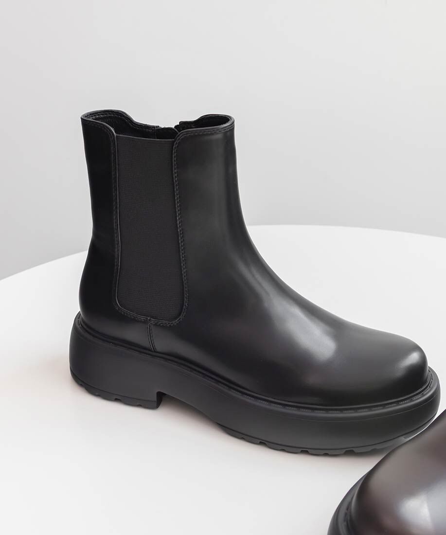  「ボリュームソールベーシックサイドゴアブーツ」|ショートブーツ|