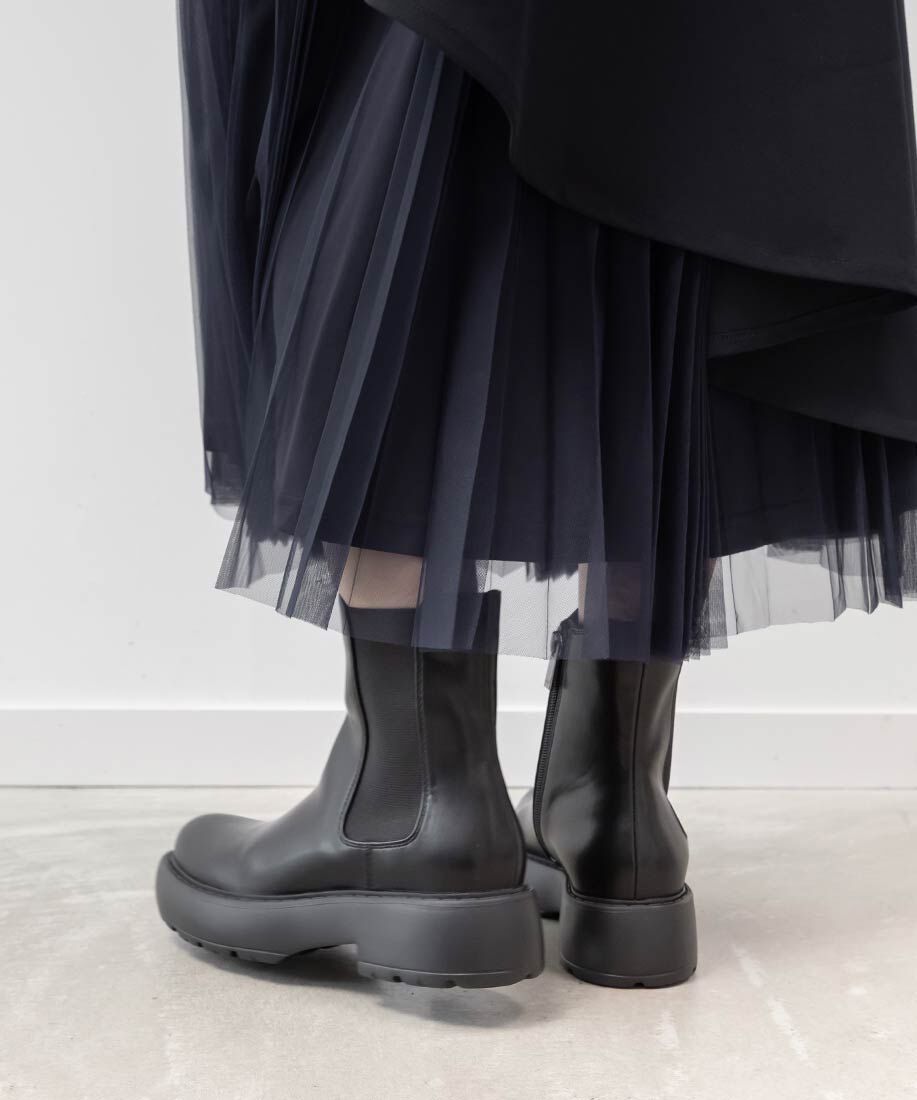  「ボリュームソールベーシックサイドゴアブーツ」|ショートブーツ|