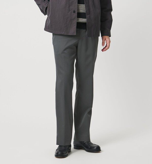 UNITED ARROWS「フォルムギャバジン モダン ストレート スラックス」|スラックス|DK.GRAY