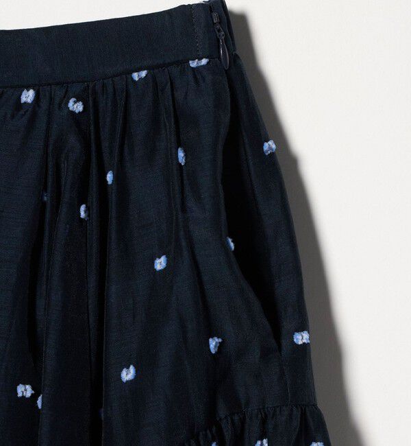 UNITED ARROWS「2トーン ドット ジャガード フレアスカート」|フレア|