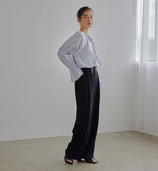 EMMEL REFINES「＜EMMEL REFINES＞EM センタープレス トロミ パンツ」|チノ|