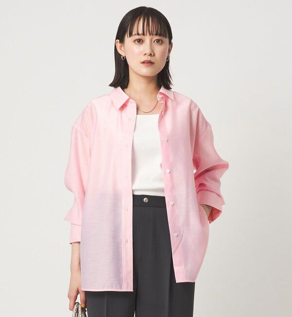 UNITED ARROWS green label relaxing「［size SHORTあり］ミルフィーユデイリーシャツ」|シャツ・ブラウス|LT.PINK