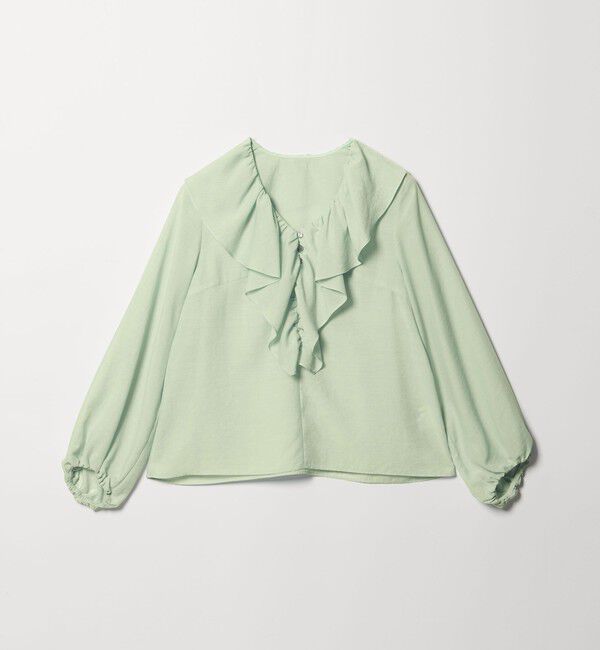 EMMEL REFINES「＜EMMEL REFINES＞EM スパンボイル フリル ブラウス」|シャツ・ブラウス|