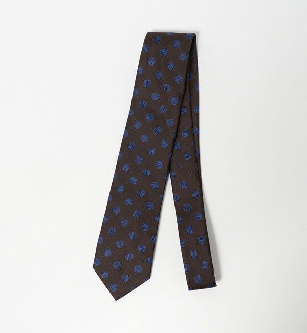 UNITED ARROWS green label relaxing「GLR シルク2 8.0cm ドット ネクタイ」|ネクタイ・蝶ネクタイ|DK.BROWN