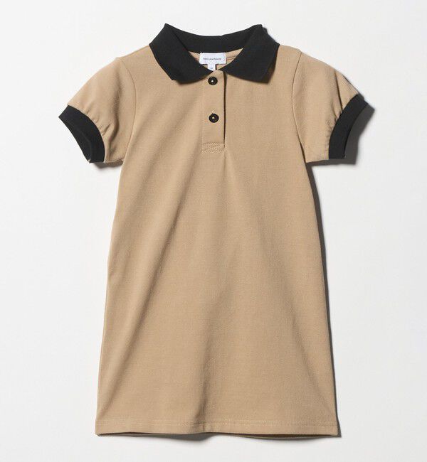 UNITED ARROWS green label relaxing「バイカラー カノコ ポロワンピース / キッズ  100cm-130cm」|ワンピース|BEIGE