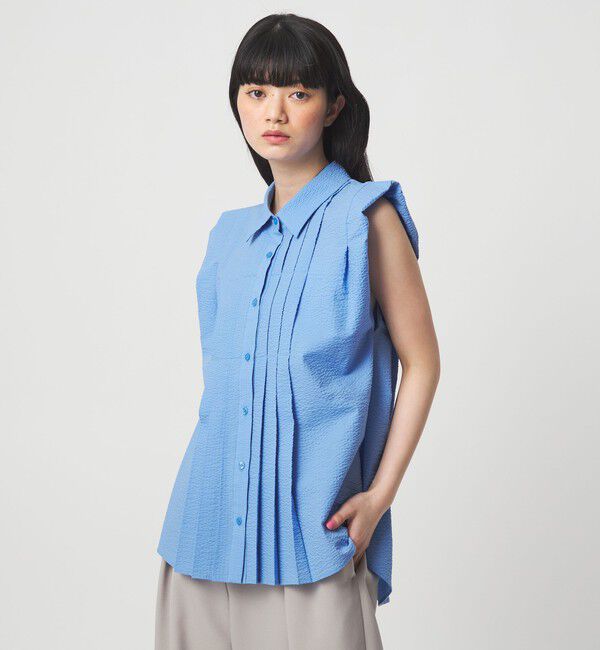 EMMEL REFINES「＜EMMEL REFINES＞EM ワンダーウェーブ フロントタック ブラウス」|シャツ・ブラウス|