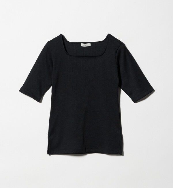 UNITED ARROWS green label relaxing「ブライトリブ スクエアネック 5分袖 プルオーバー カットソー」|Tシャツ・カットソー|