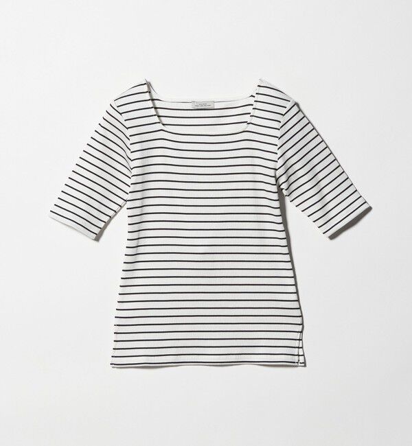 UNITED ARROWS green label relaxing「ブライトリブ スクエアネック 5分袖 プルオーバー カットソー」|Tシャツ・カットソー|