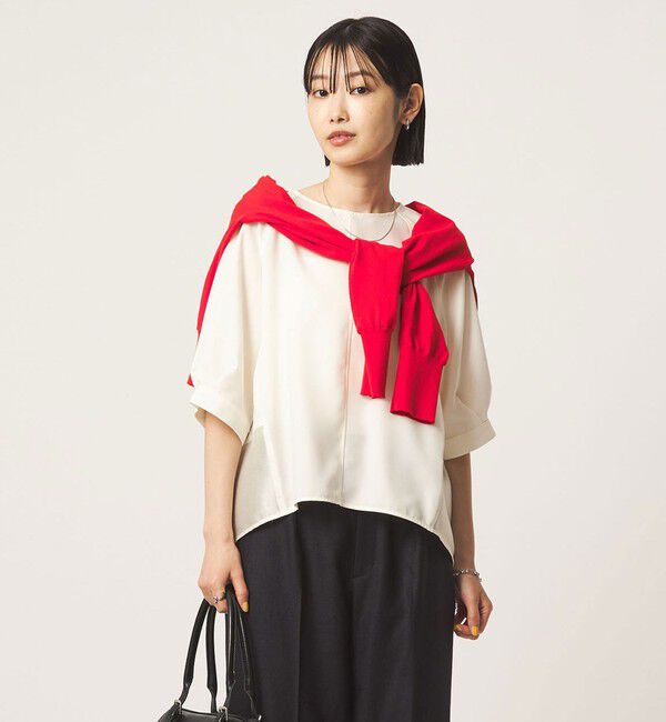 UNITED ARROWS green label relaxing「［size SHORTあり］fleurie(フルリー) フォルム ショートスリーブ ブラウス」|シャツ・ブラウス|