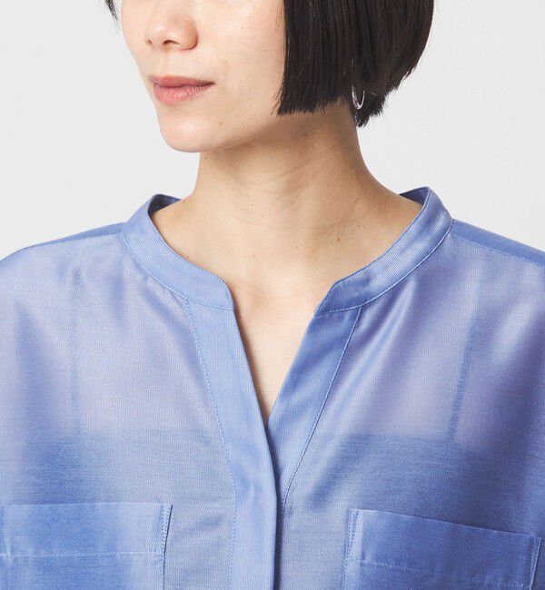 UNITED ARROWS green label relaxing「カールマイヤー ポケット ショートスリーブ ブラウス マシンウォッシャブル 通気性」|シャツ・ブラウス|