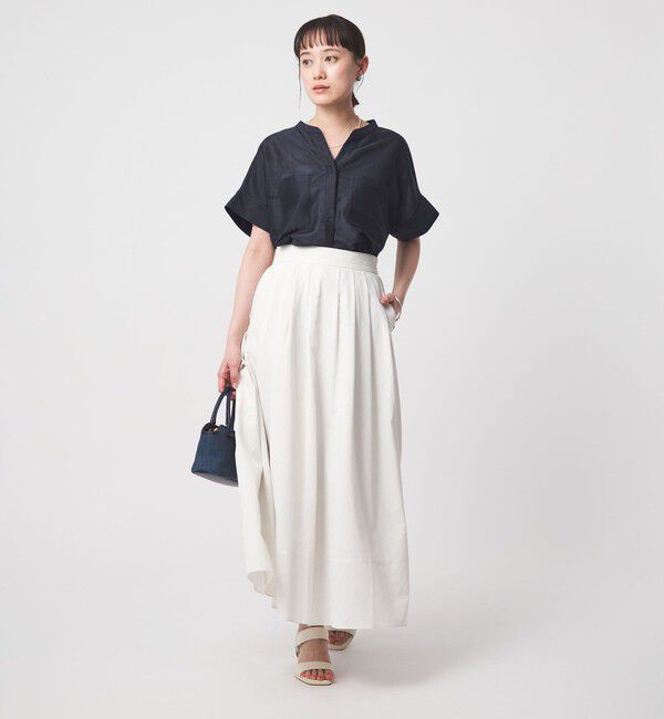 UNITED ARROWS green label relaxing「カールマイヤー ポケット ショートスリーブ ブラウス マシンウォッシャブル 通気性」|シャツ・ブラウス|