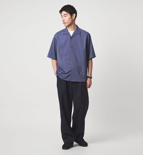 UNITED ARROWS green label relaxing「ウォッシャブルトロ オープンカラー シャツ -ストレッチ-」|シャツ・ブラウス|