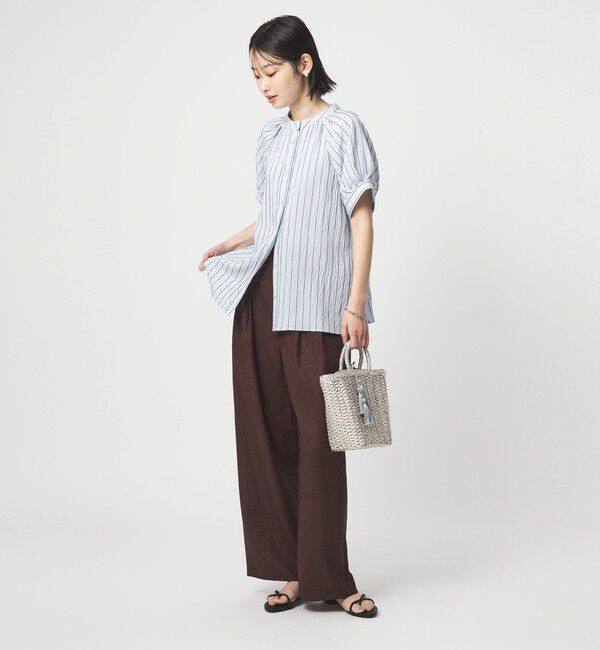 UNITED ARROWS green label relaxing「スタンド ストライプ ブラウス」|シャツ・ブラウス|