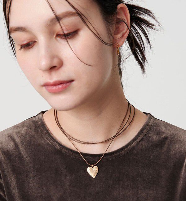 BEAUTY&YOUTH UNITED ARROWS「コード&times;メタルハート チョーカー」|ネックレス|GOLD